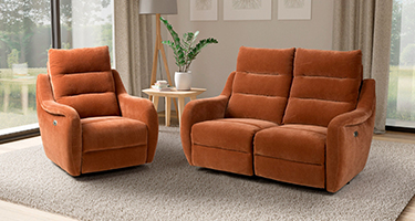 Furniture Link Apollo Cinnamon Fabric Sofa