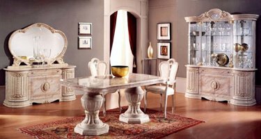 Ben Company Betty Onyx Finish Italian Dining Room