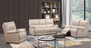 Furniture Link Esprit Chalk Leather Sofa