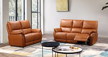Furniture Link Esprit Tan Leather Sofa