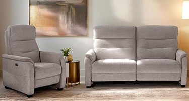 Furniture Link Harlan Pewter Fabric Sofa