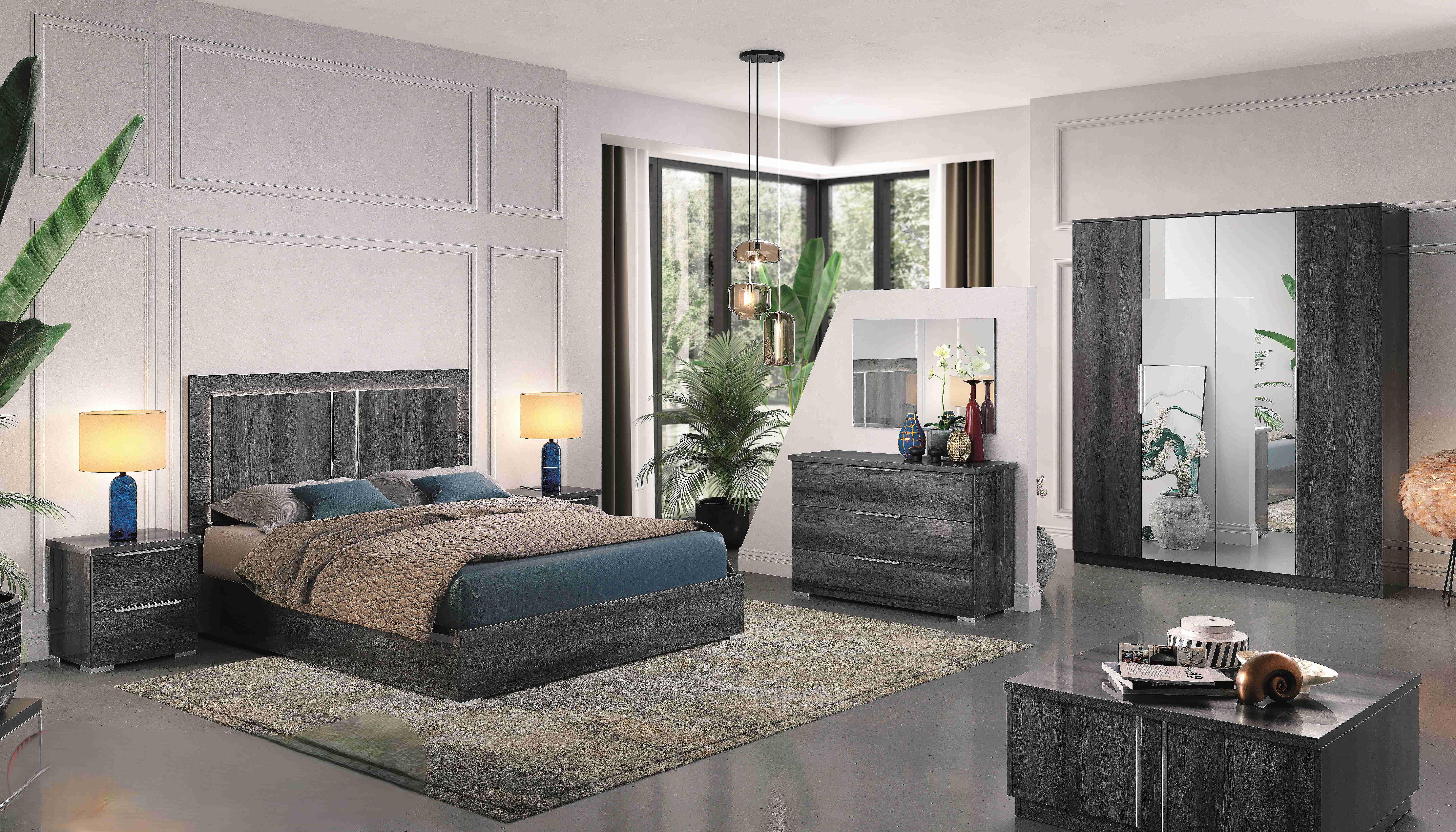 Ben Company Luna Dark Grey Bedroom