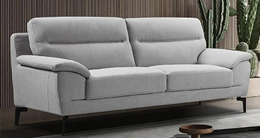 World Furniture Mia Grey Fabric Fixed Sofa