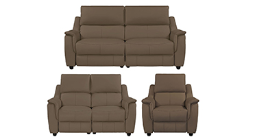 Furniture Link Milano Dark Taupe Leather Sofa