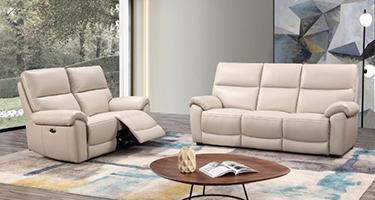 Furniture Link Rocco Chalk Leather Sofa