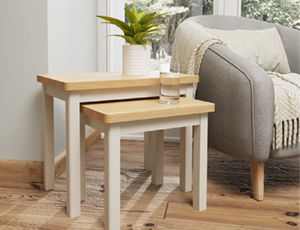 Light Wood Nest of Tables