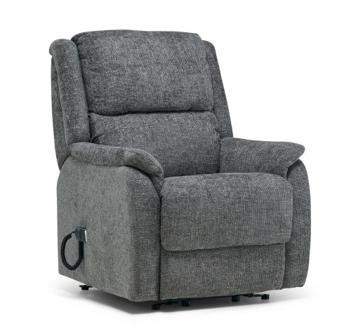 Palermo Graphite Fabric Lift and Rise Recliner Chair 