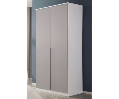 Rauch Texas Alpine White 2 Door Wardrobe with Shelves