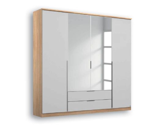 Rauch Texas Alpine White 4 Door 2 Mirror Wardrobe with 2 Drawers