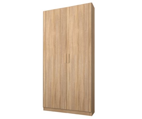 Rauch Rivera Sonoma Oak 2 Door Wardrobe with Cornice (W91cm)