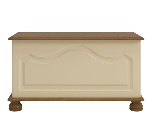FTG Richmond Cream and Pine Ottoman 