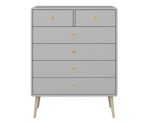 FTG Softline Grey 2+4 Drawer Chest 