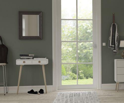 FTG Softline Off White 2 Drawer Low Hall Table