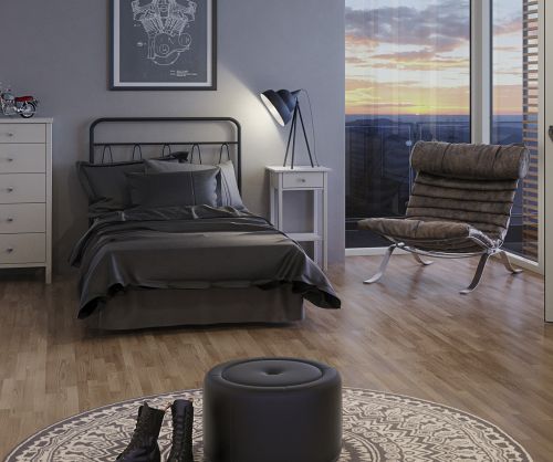 FTG Tromso Off White 1 Drawer Nightstand 