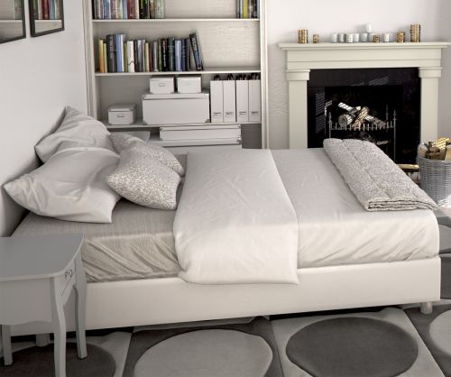 FTG Baroque Grey 1 Drawer Nightstand 