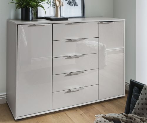 Wiemann Vip Monaco 4000 Glass White 2 Door Combi Dresser