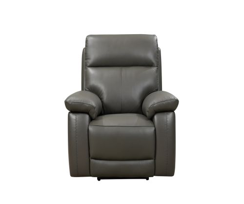 Brooklyn Grey Leather Recliner Armchair