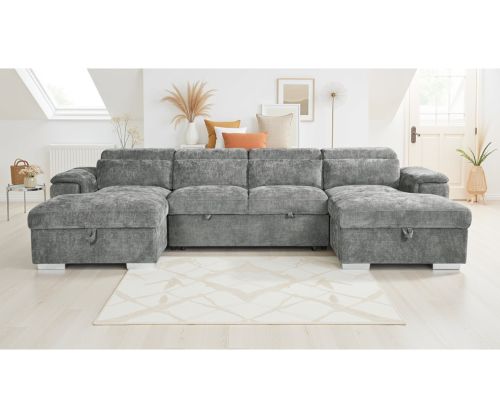 Alaya Sofabed Grey U Shape Corner