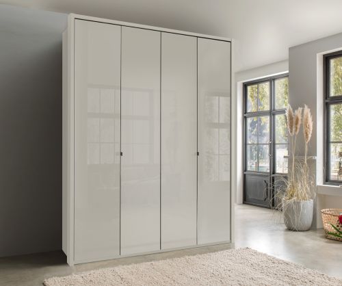 Wiemann Tampa Glass Champagne 4 Door Hinged Wardrobe