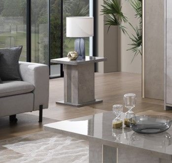H2O Design Sole Grey Italian Lamp Table