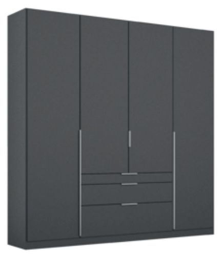 Rauch Alabama Metallic Grey 4 Door 3 Drawers Wardrobe