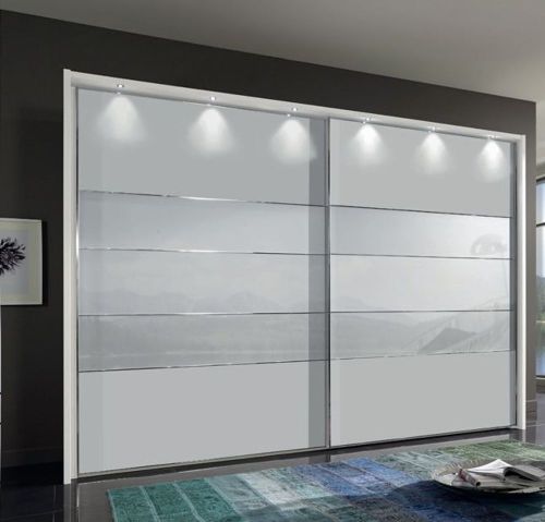 Wiemann Arco White 2 Door Sliding Wardrobe-W300cm