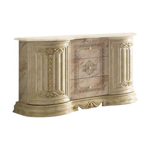 Ben Company Betty Onyx Finish Italian 3 Door Buffet