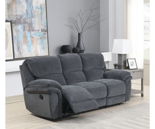 Sasha Dark Grey Recliner 3 Seater Sofa