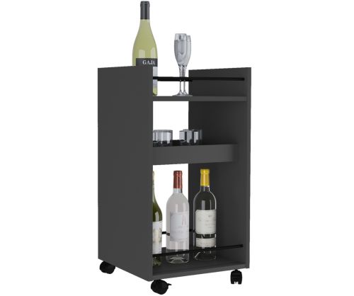 Seconique Furniture Naples Grey Serving Cart and Side Table (W40cm)