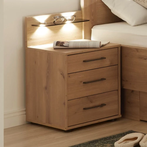 Wiemann Genf 2.5 Drawer Bedside Cabinet 