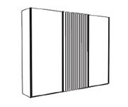 Wiemann Denver White Finish Sliding Door Wardrobe with Carcase Decking