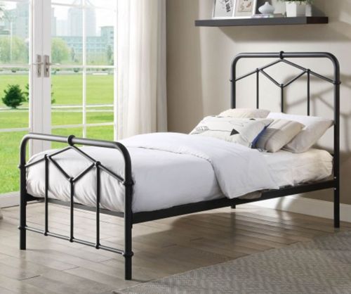 Flintshire Furniture Axton Sand Blast Black Metal Bed Frame