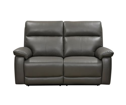 Brooklyn Grey Leather Recliner 3 Seater Sofa
