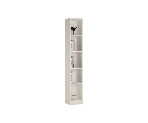 FTG 4 You Pearl White Tall Narrow Bookcase