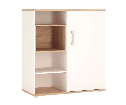 FTG 4Kids Low Cabinet with Shelves (Sliding Door) with Lilac Handles