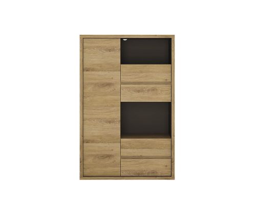 FTG Shetland 1 Door 4 Drawer Display Cabinet