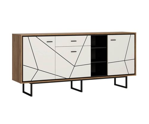 FTG Brolo 3 Door 1 Drawer Wide Sideboard