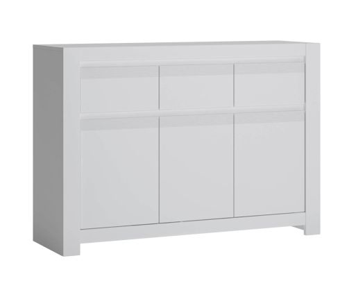 FTG Novi Alpine White 3 Door 3 Drawer Cabinet