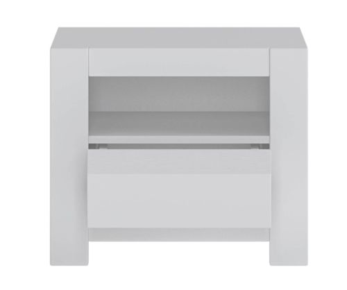 FTG Novi Alpine White 1 Drawer Bedside Table