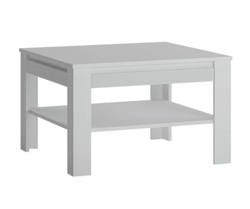 FTG Novi Alpine White Coffee Table with Shelf