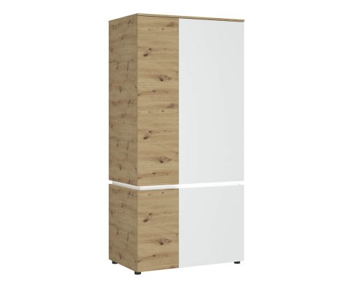 FTG Luci White and Oak 4 Door Wardrobe