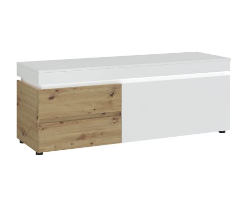 FTG Luci White and Oak 150cm 1 Door 2 Drawer TV Unit