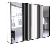 Wiemann Denver Crystal Mirror Sliding Door Wardrobe with Carcase Decking