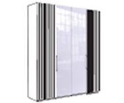 Wiemann Denver White Glass Hinged Door Wardrobe with Carcase Decking