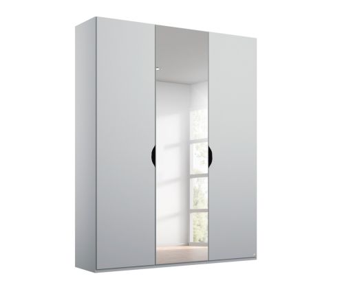 Rauch Lias Silk Grey 3 Door 1 Mirror Wardrobe with Application Artisan Oak Colour