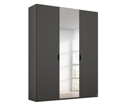 Rauch Lias Graphite 3 Door 1 Mirror Wardrobe with Application Artisan Oak Colour