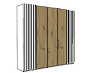 Wiemann Denver Bianco Oak Finish Hinged Door Wardrobe with Bianco Oak Decking