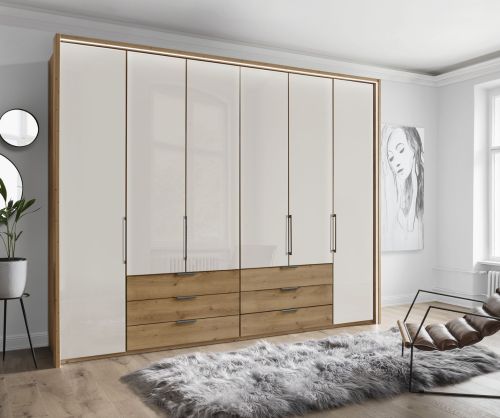 Wiemann Vip Monaco 1000 Glass Champagne 6 Door 6 Drawer Combi Wardrobe – W300cm