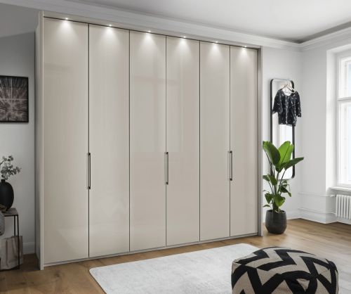 Wiemann Vip Monaco 1000 Glass Champagne 6 Door Hinged Wardrobe – W300cm
