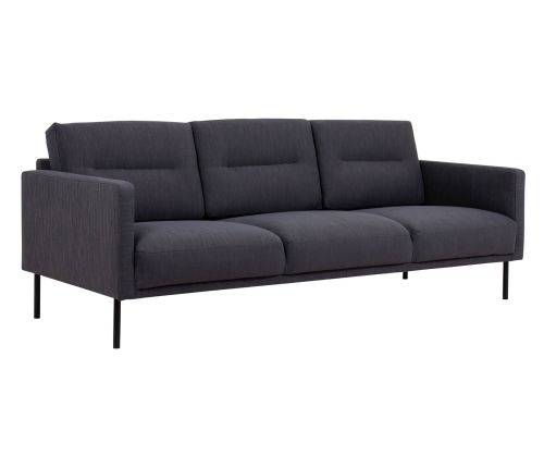FTG Larvik Antracit 3 Seater Sofa with Black Legs